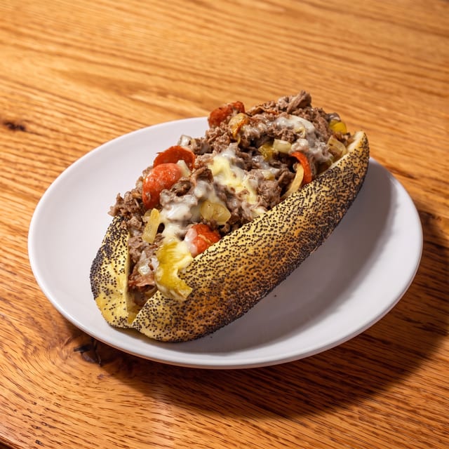 Steak Bomb Sandwich.